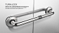Turn-Lock : Turn-Lock is a combined door handle and coded lock that can be used with common glass doors.Nowadays, the glass door is widespread used, especially in offices and shops. However, people get used to lock around the glass door handle with a chai