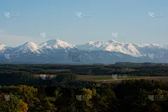 山,雪,秋天,王冠,山脉,天空,留白,水平画幅,云,无人