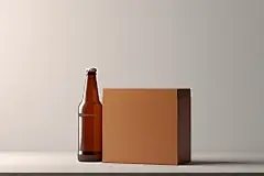 标签效果图设计啤酒包装样机模型