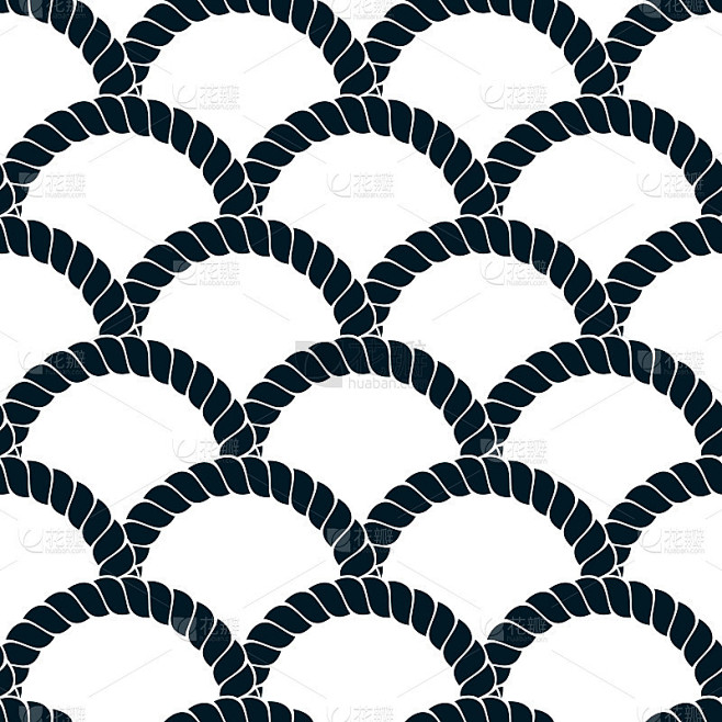 Seamless pattern rope woven vector, abstract illus