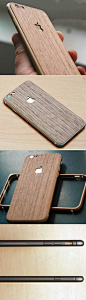 Handmade Wooden Protective Skin Phone Back Shell for iPhone 6/plus(Black Walnut): 