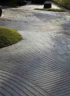 中式庭院地面铺装设计。 ​​​​