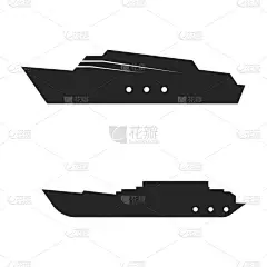 游轮矢量图标插图设计