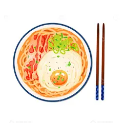 面条美食一碗面插画高清模板免费下载-趣麦麦图