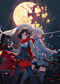 Ruby Rose、Weiss Schnee——RWBY——【P站：60036118 | 画师：泉彩 ，有爱请给作者评分以示支持喔】