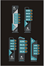 蓝灰高端商场导视系统指示牌素材-众图网