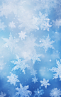 简约唯美雪花背景蓝色雪花背景素材