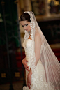 Chanell silk Lace wedding veil