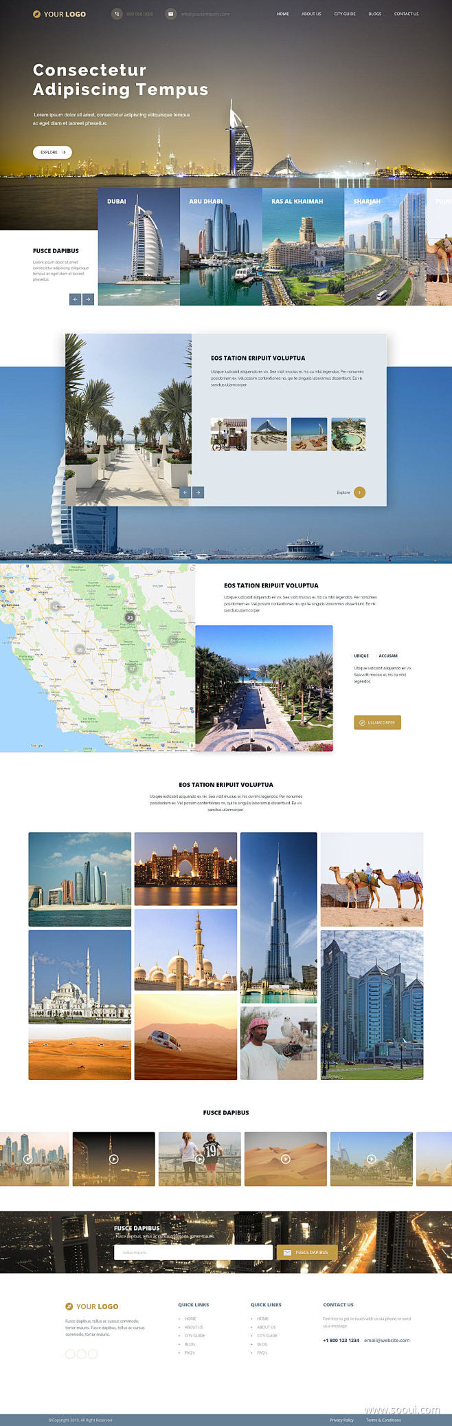 旅游网站模板UI设计作品网页设计客户端首...