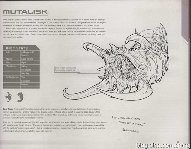 星际争霸2虫族兵种设计图集