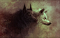 animals artwork grunge red eyes wolves wallpaper (#2135986) / Wallbase.cc 狼