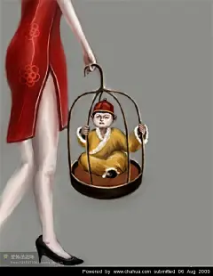 怪怪黑眼圈的插画画廊展厅