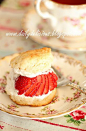 For Afternoon tea: Strawberry shortcake.