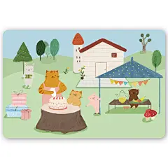 猫的天空之城手绘插画明信片【生日快乐】2697猫咪生日卡片-tmall.com天猫