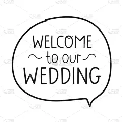 婚礼,欢迎标志,对话气泡框,短语,请柬,贺卡,婚姻,复古风格,古典式,消息