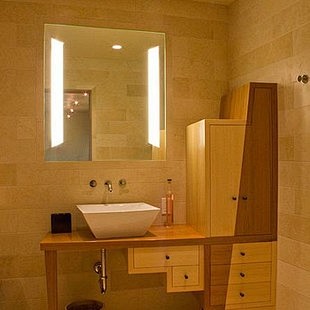 原木自然风的日式卫浴间,装修图片