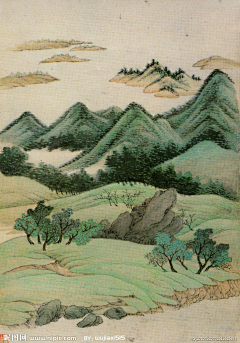 寒斜月采集到山水画