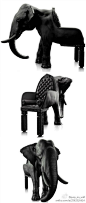 pop_on_wall：elephant chair