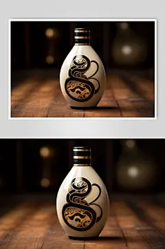 AI数字艺术高清白酒酒坛子摄影图片