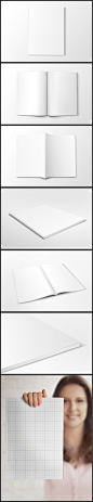 空白企业画册模板psd分层版式封面效果图贴图样机素材源文件 科技