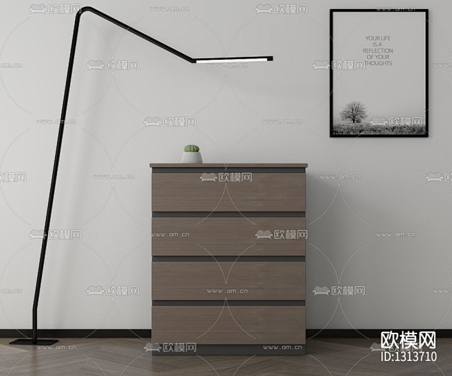 现代衣柜鞋柜免费3d模型