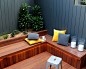 Camperdown courtyard - built-in seating contemporary-patio