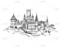 城堡,塔,德国,建筑外部,地形,背景,名声,城市天际线,宫殿,中世纪时代