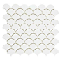 EliteTile Esamo 11.25" x 12" Glass Mosaic Tile in White