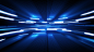 General 4096x2304 futuristic lights 3D render artwork shiny blue abstract digital art glowing