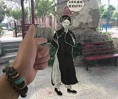 叶问、不如你教我功夫我教你抓香烟抓娃娃如何、、喂 说句话啊 、 - 插画原创作品 - 创意人插画网