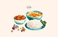 A Taste of Hanoi : This is a calendar that was inspired by the traditional cuisine of Hanoi. Some of the featured dishes were mentioned in the book called &quot;Mieng ngon Ha Noi&quot; by Vu Bang, a well-known Vietnamese author.