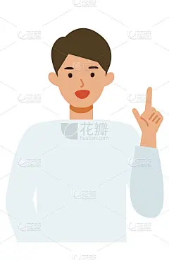 卡通人物的人。人们面对头像和图标。特写人物的指向。