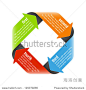 Four steps process arrows - design element. Vector. 正版图片在线交易平台 - 海洛创意（HelloRF） - 站酷旗下品牌 - Shutterstock中国独家合作伙伴