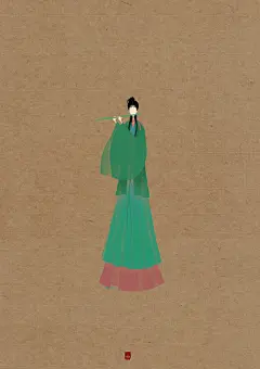 【手绘/插画/漫画】呼葱觅蒜无脸古风图集：神雕侠侣（程英）