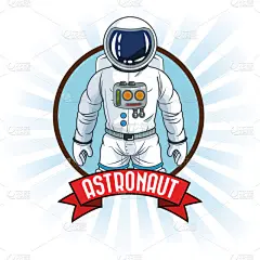 宇航员太空卡通设计