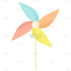 简单装饰型贴纸-风车