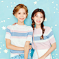 Short-Sleeve Color-Block Knit Top