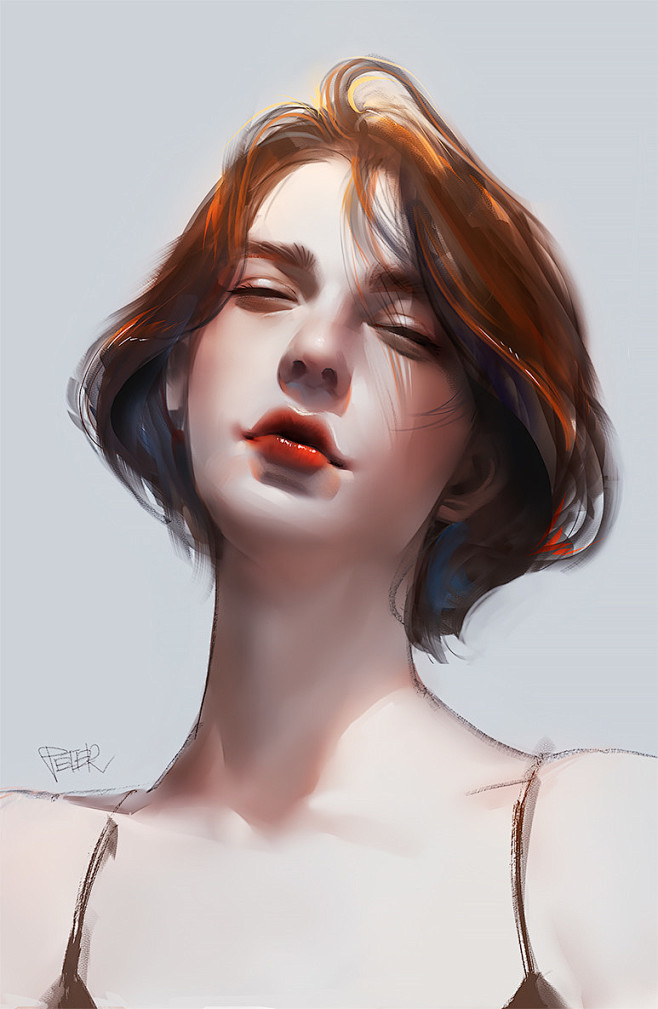 新作品，Peter Xiao _人像插画...