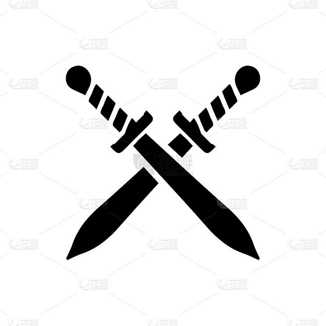 剑图标平面矢量模板设计流行