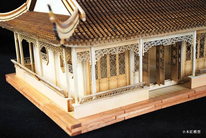 小木匠苏州园林中国江南古建筑模型木制拼装套材玲珑馆淘宝网
