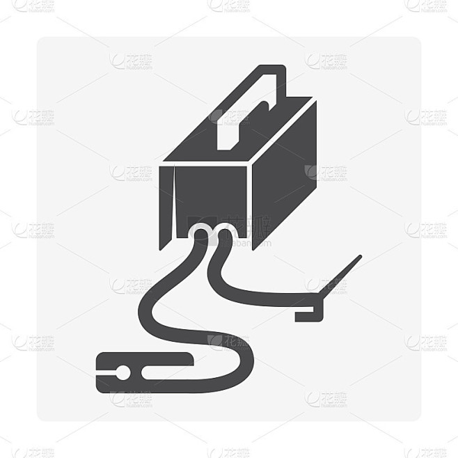 焊接设备工具矢量图标设计。
