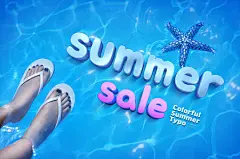 【源文件下载】 夏日冰爽冷饮雪糕字体创意立体C4D夏季海报PSD分层设计素材