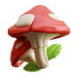 蘑菇 3D 插图