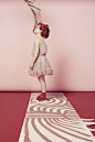 Great kids styling by Deborah Sfez in this pink themed girls fashion shoot for Collezioni Bambini magazine for fall 2015