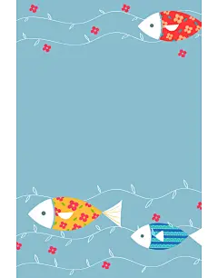 手绘卡通小鱼插画平面广告矢量图背景图 美术 设计图片 免费下载 页面网页 平面电商 创意素材