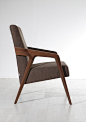 Scrool maple木质扶手椅设计---酷图编号1071409