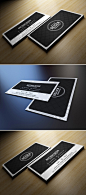 Black And White Business Card国外名片设计模板素材设计源文件-淘宝网