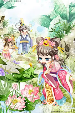 PS结合数位板绘制可爱的古典Q版人物插画教程
