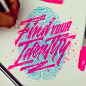 Hand-lettering designs by Juantastico