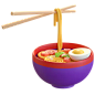 Ramen Noodle 3D Illustration